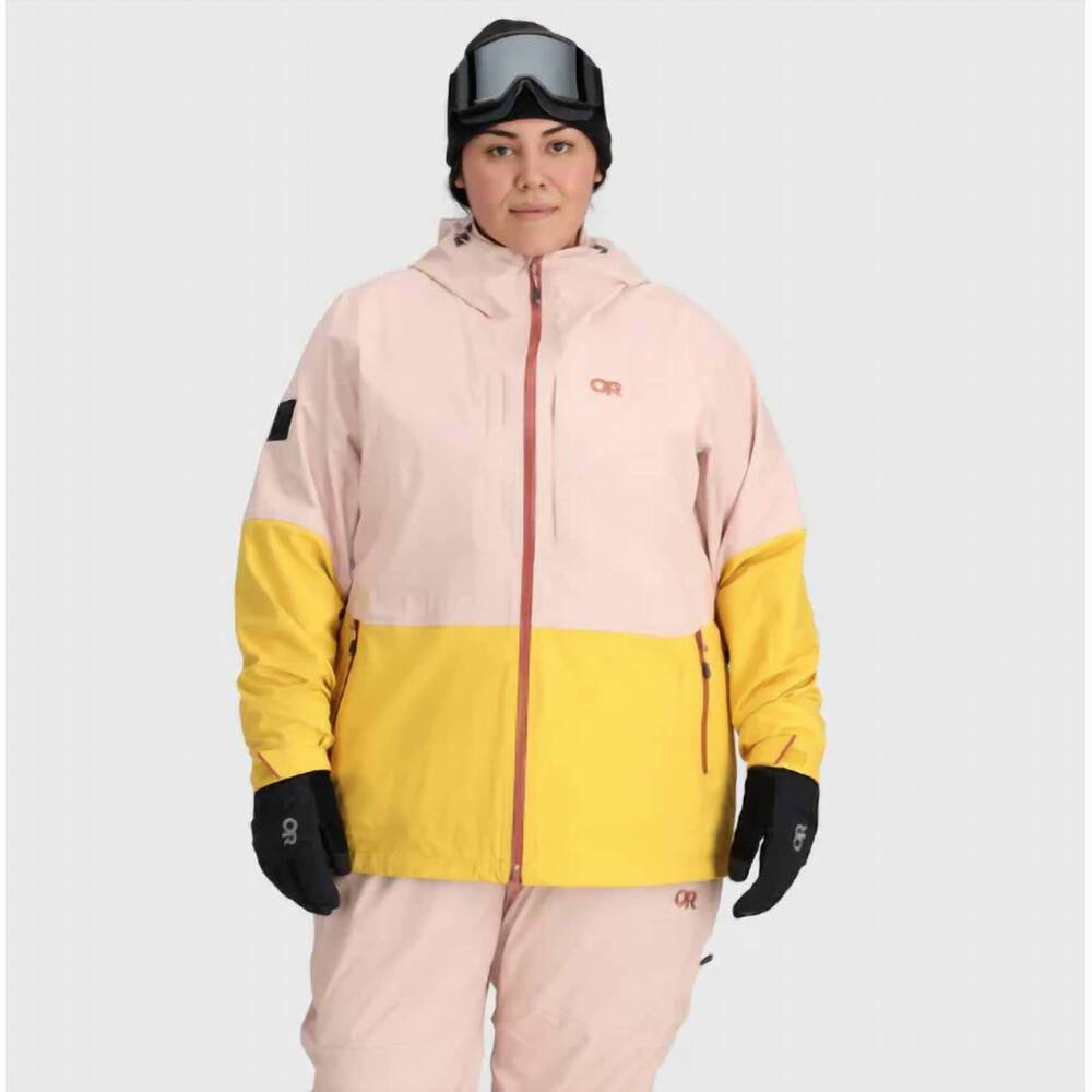 NEW OUTDOOR RESEARCH women's carbide jacket in sienna/saffron